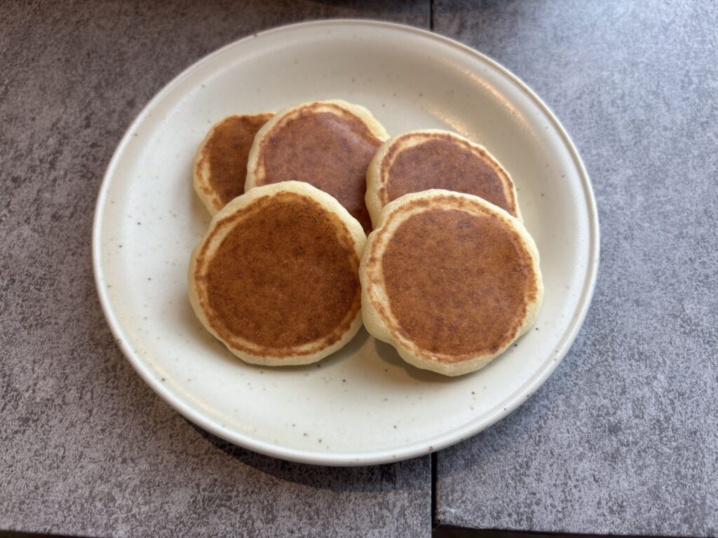 焼き上がったパンケーキ